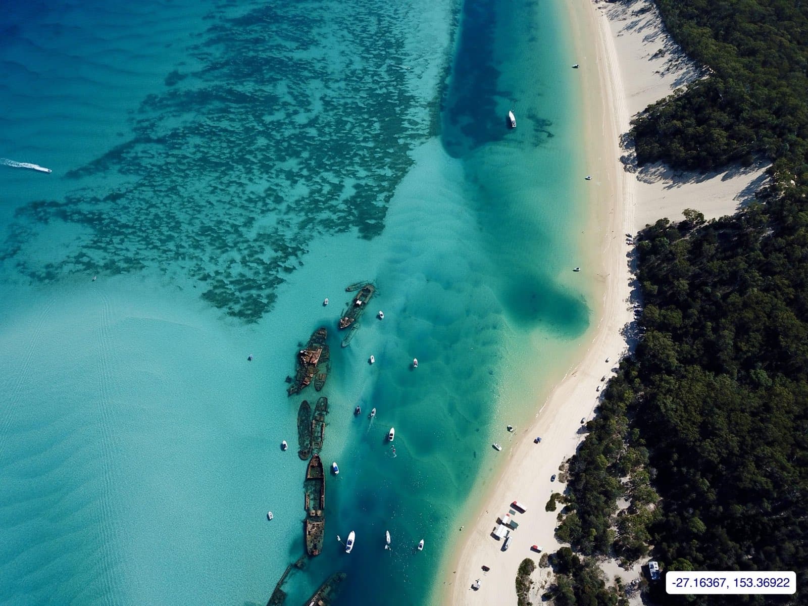 Photograph taken near Tangalooma Wrecks