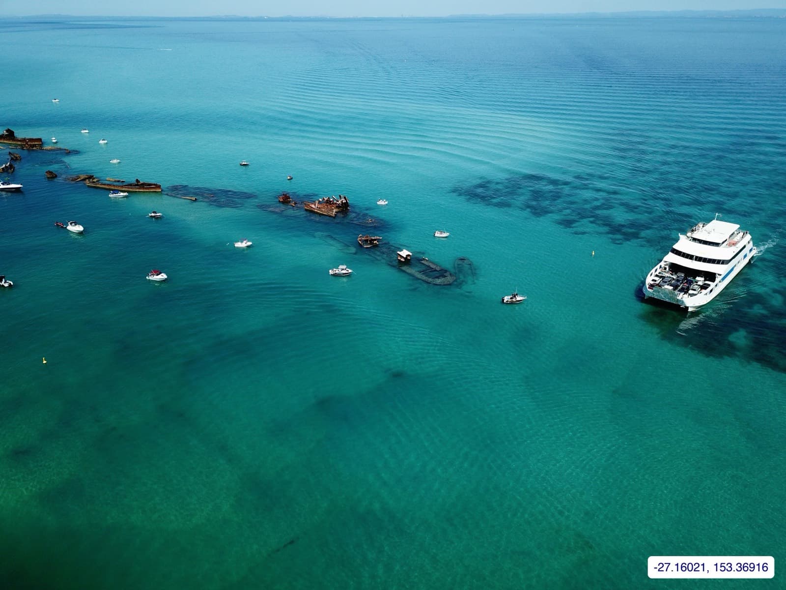 Photograph taken near Tangalooma Wrecks