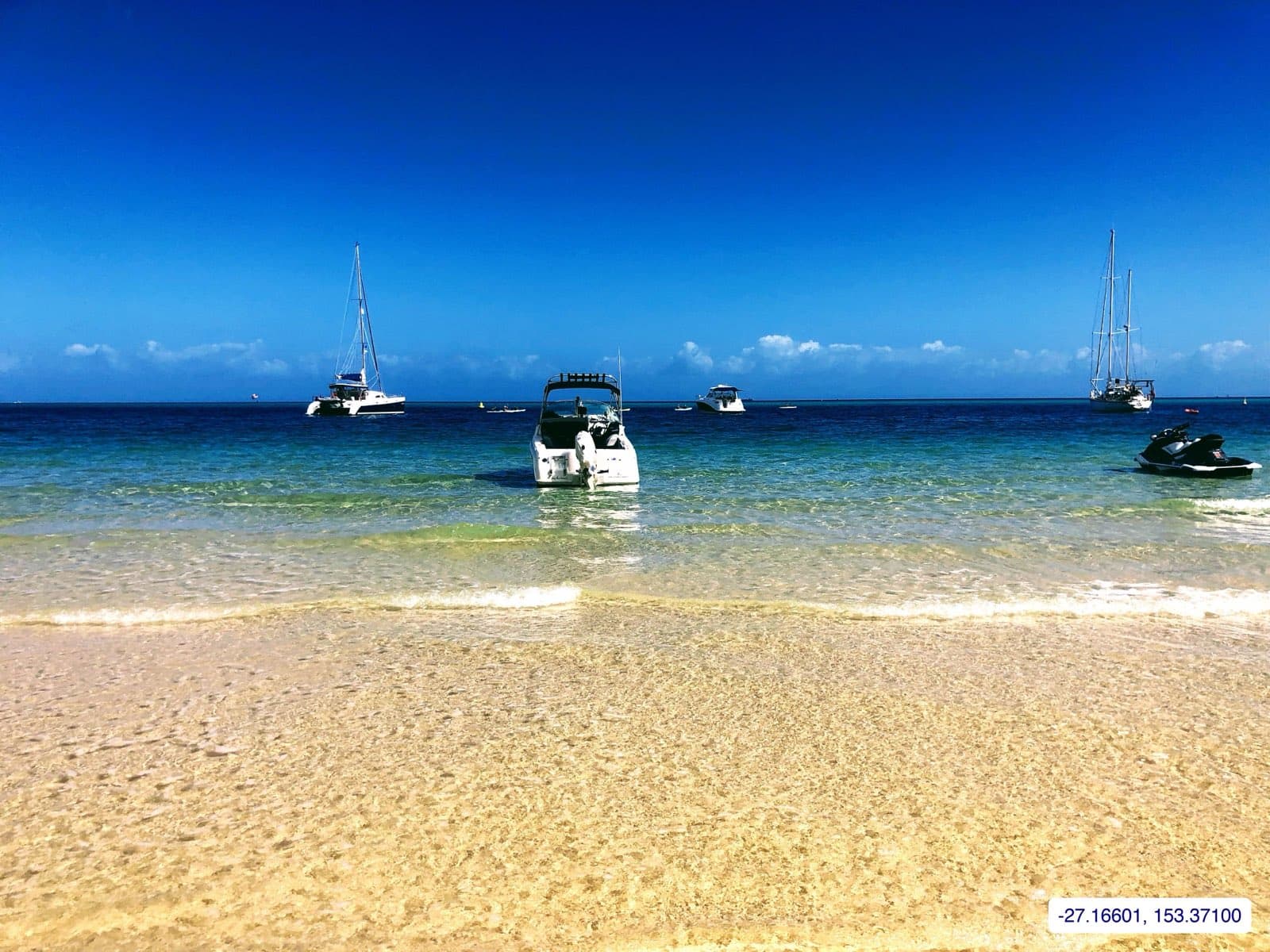 Photograph taken near Moreton Island