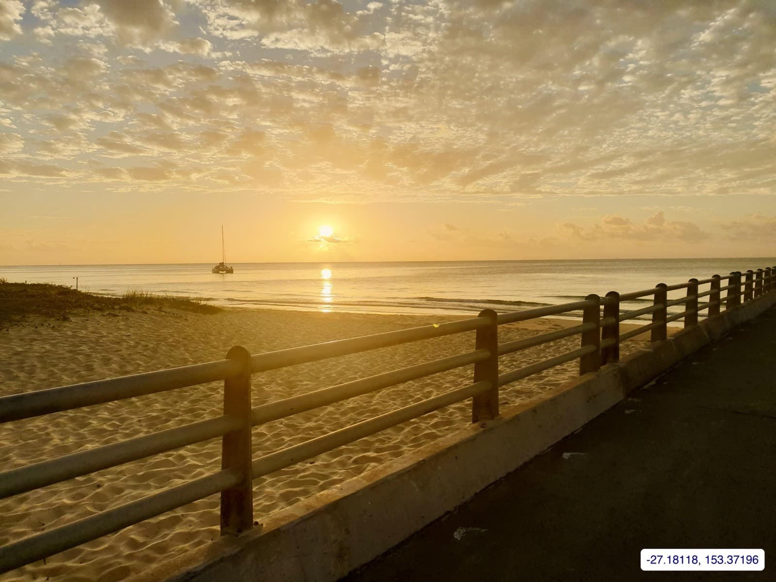 Photograph taken near Moreton Island