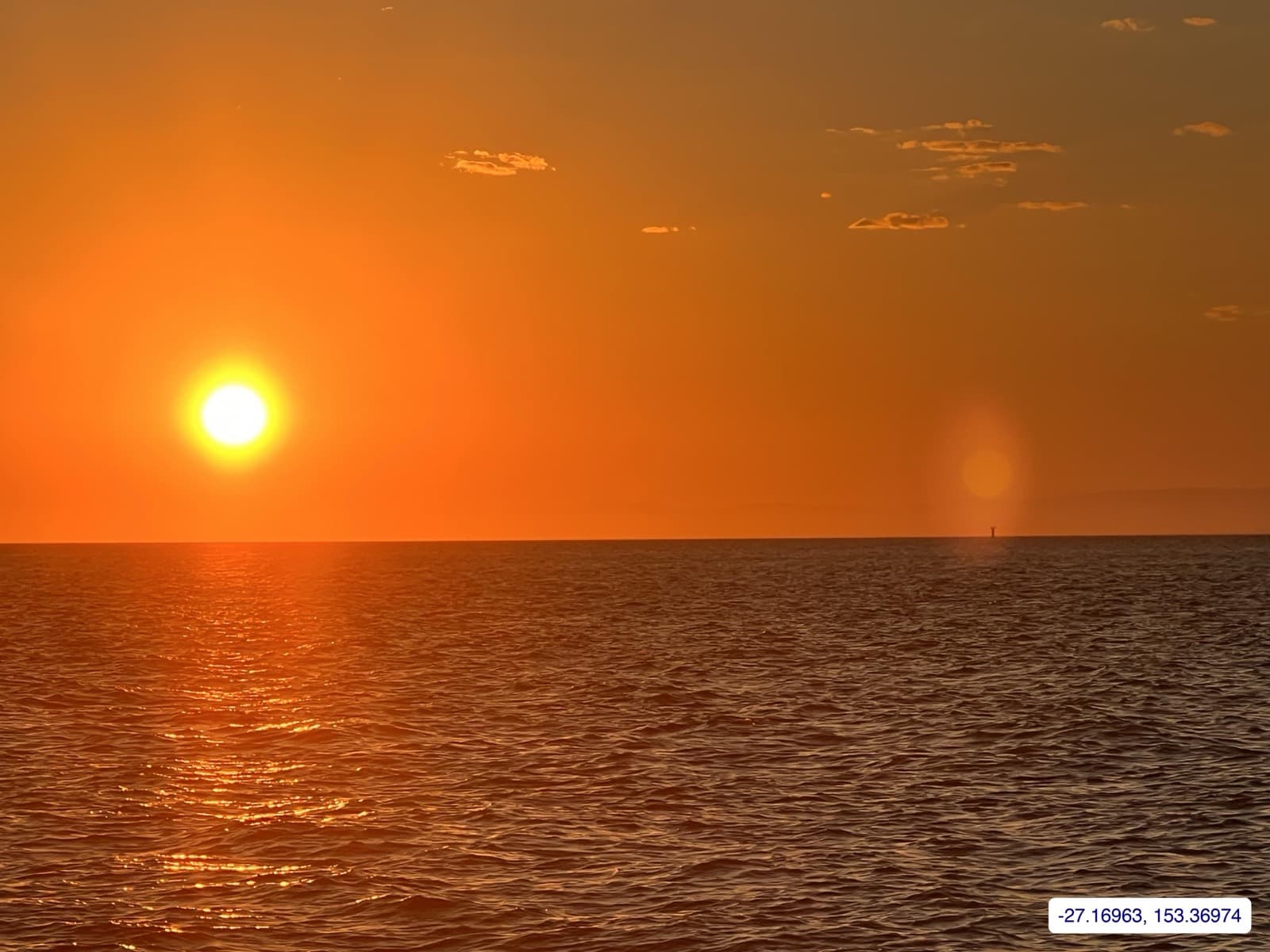 Photograph taken near Moreton Island