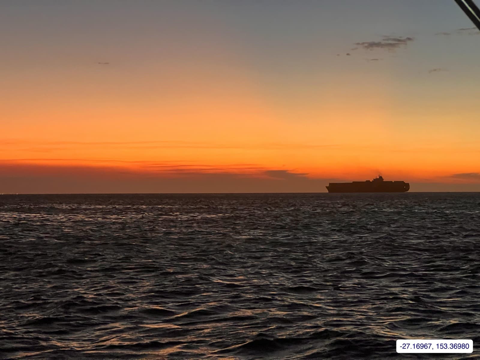 Photograph taken near Moreton Island