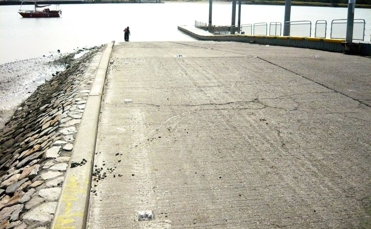 The double ramp at Colmslie Reserve