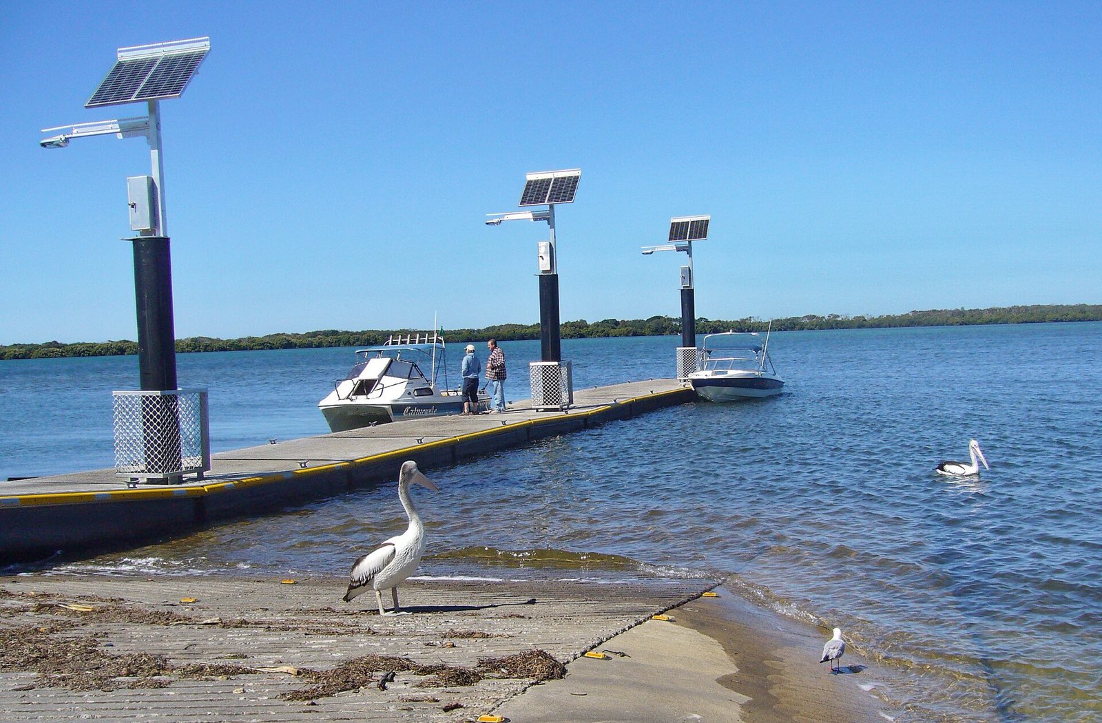 The power boat club jetty beside the Churchill Street ramp