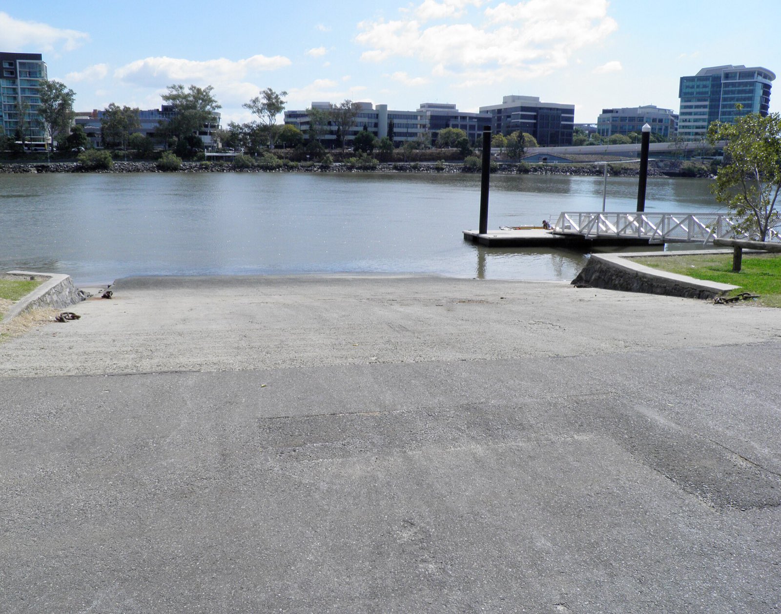The double ramp at Riverside Lands Park