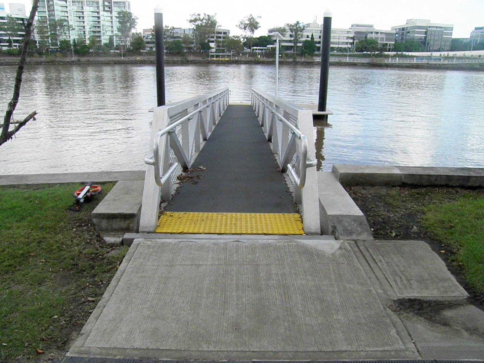 The pontoon at the South Brisbane ramp