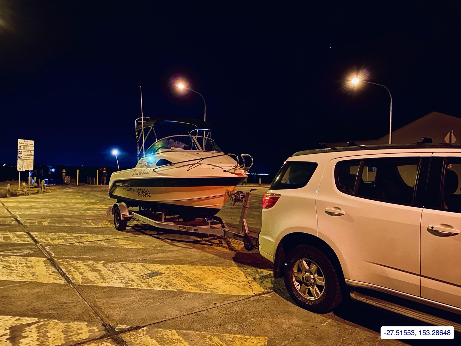 Retrieving at night at the William Street ramp